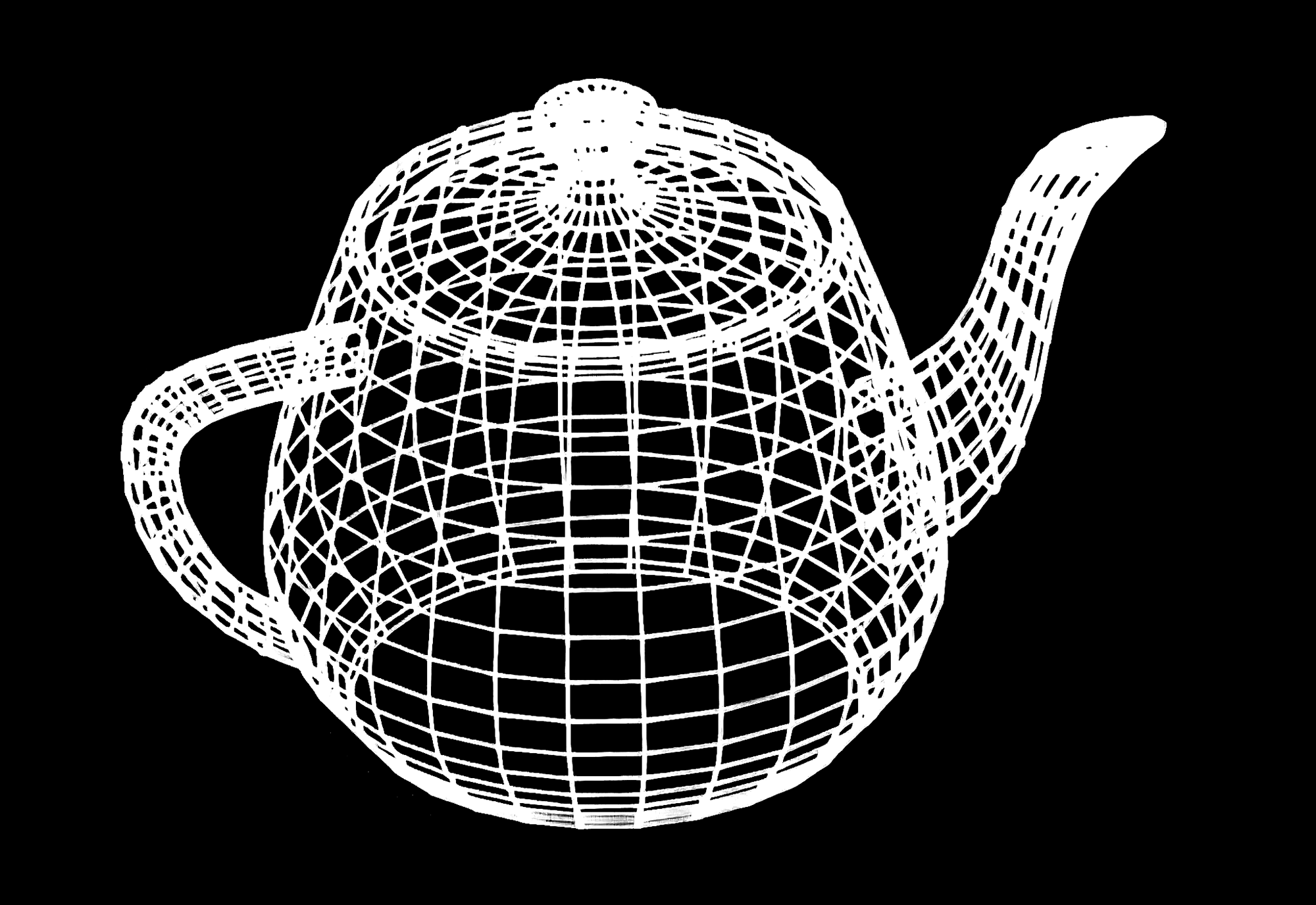 Wireframe render of the University of Utah Computer Science teapot, 1974